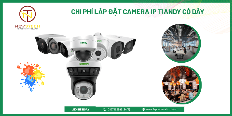 Bảng giá lắp đặt Camera Tiandy có dây