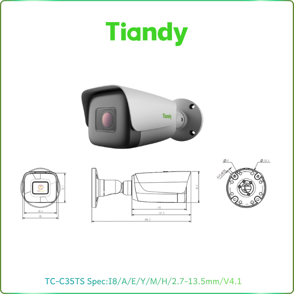 Camera Tiandy TC-C35TS Spec:I8/A/E/Y/M/H/2.7-13.5mm/V4.1 Camera Tiandy TC-C35TS Spec:I8/A/E/Y/M/H/2.7-13.5mm/V4.1